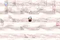 The player standing at the bottom of the cave