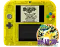 Japanese Transparent Yellow Nintendo 2DS and Pokémon Yellow bundle