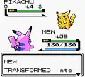 Mew transformed into Pikachu (Generation II)