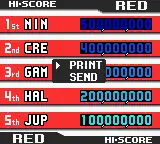 Red Field with options menu