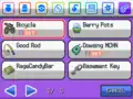 Registered Key Items in the Bag in HeartGold and SoulSilver