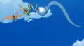 Dragonair's missing orbs and Charizard's uncolored head
