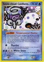 Snorunt footprints on Snow-cloud Castform (EX Hidden Legends 25)