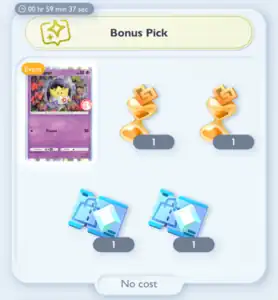Bonus pick example