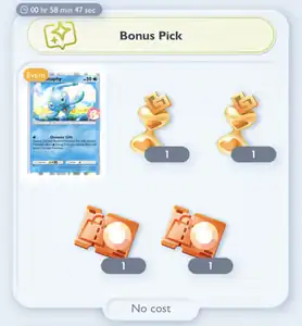 Bonus pick example