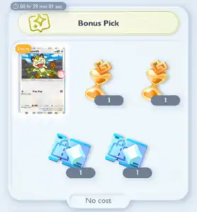 Bonus pick example