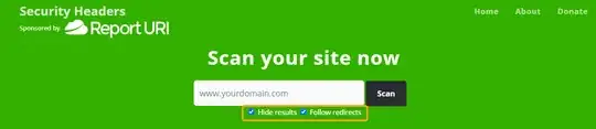 Check Results at Header Security
