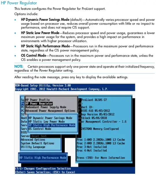 HPE BIOS screenshot