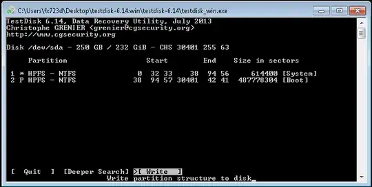 Select Write new partition structure