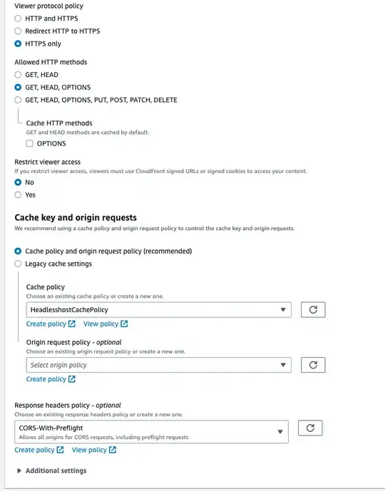 Behaviour setup