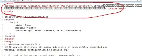 Photo show the test to nginx request with the infection