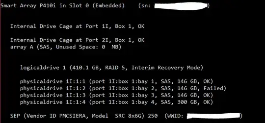 hpacucli ctrl all show config