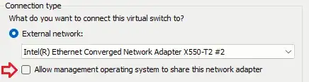 Shared host management NIC