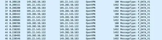 OpenVPN traffic on physical interface