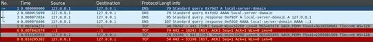 Wireshark output