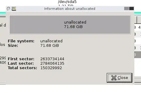 unallocated space