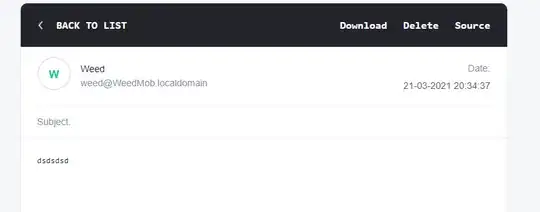 screenshot of e-mail