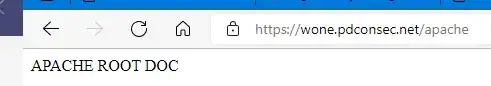 Browser loads apache root