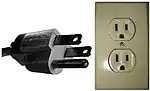 Type B (NEMA&nbsp;5–15 U.S. 3 pin)max 125 V AC, max rating 15&nbsp;Aand IEC standard 60906-2