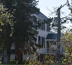 Front of Ingleside, historic home located at 10920 Rodophil Road