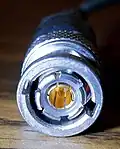 Triaxial BNC connector, a male plug
