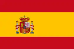 The flag of Spain is often used to represent Spanish, despite having fewer native speakers than Mexico