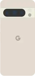 Diagram of a Pixel 8 Pro smartphone in white.