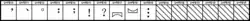 Graphical representation of the Vertical Forms Unicode block