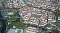 Aerial view of the centre of České Budějovice