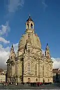 The Dresden Frauenkirche. It now serves as a symbol of reconciliation between former warring enemies.