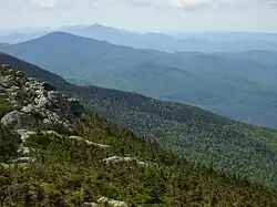 Top of Mount Mansfield facing south