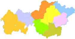 Zhijin is the southernmost division in this map of Bijie