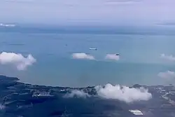 Strait of Malacca coastline in Pasir Panjang