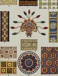 Assyrian ornaments and patterns, illustrated in a book from 1920
