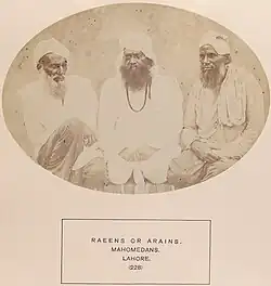 Arains in Lahore (1868)