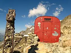 tiny bivouac shelter used by mountain climbers