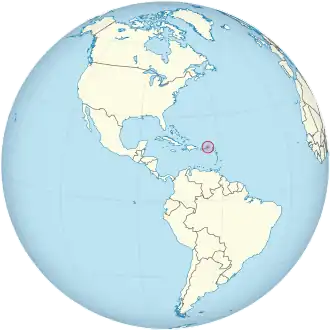 Location of&nbsp;British Virgin Islands&nbsp;(circled in red)