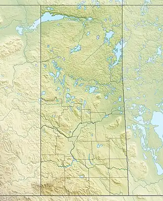 Map showing the location of Grasslands National Park