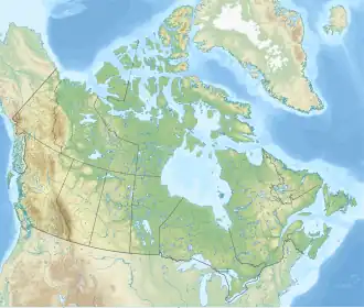 Map showing the location of Banff National Park