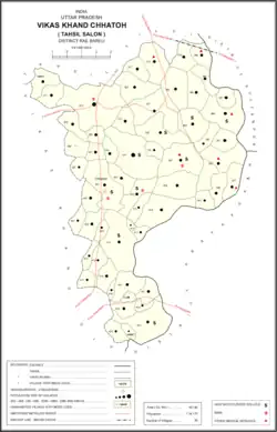 Map showing Gopalipur (#411) in Chhatoh CD block