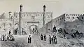 Sketch of the gate of Tabriz, Eugène Flandin 1841.