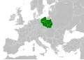 Duchy of Poland under the Piast dynasty in 1000