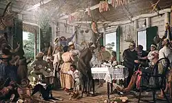 "El Velorio" - 'The Wake' - by Puerto Rican impressionist artist Francisco Oller