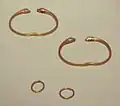 Galatian bracelets and earrings, 3rd century BC, Hidirsihlar tumulus, Bolu. Istanbul Archaeological Museum.