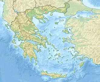 Location of the Toronean Gulf within Greece