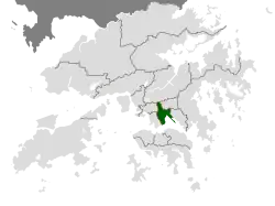Location of Kowloon City District within Hong Kong