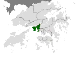 Location of Kwai Tsing within Hong Kong