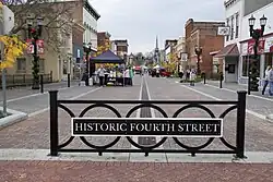 A street market event at Huntingburg Historic 4th Street