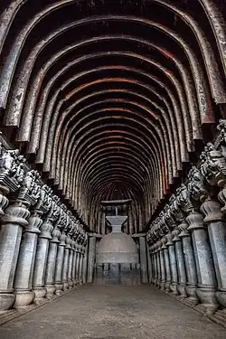 The 2nd century BCE Karla Caves are a group of Buddhist caves near Lonavala.