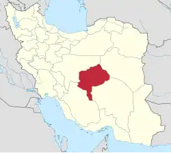 Location of Yazd province in&nbsp;Iran